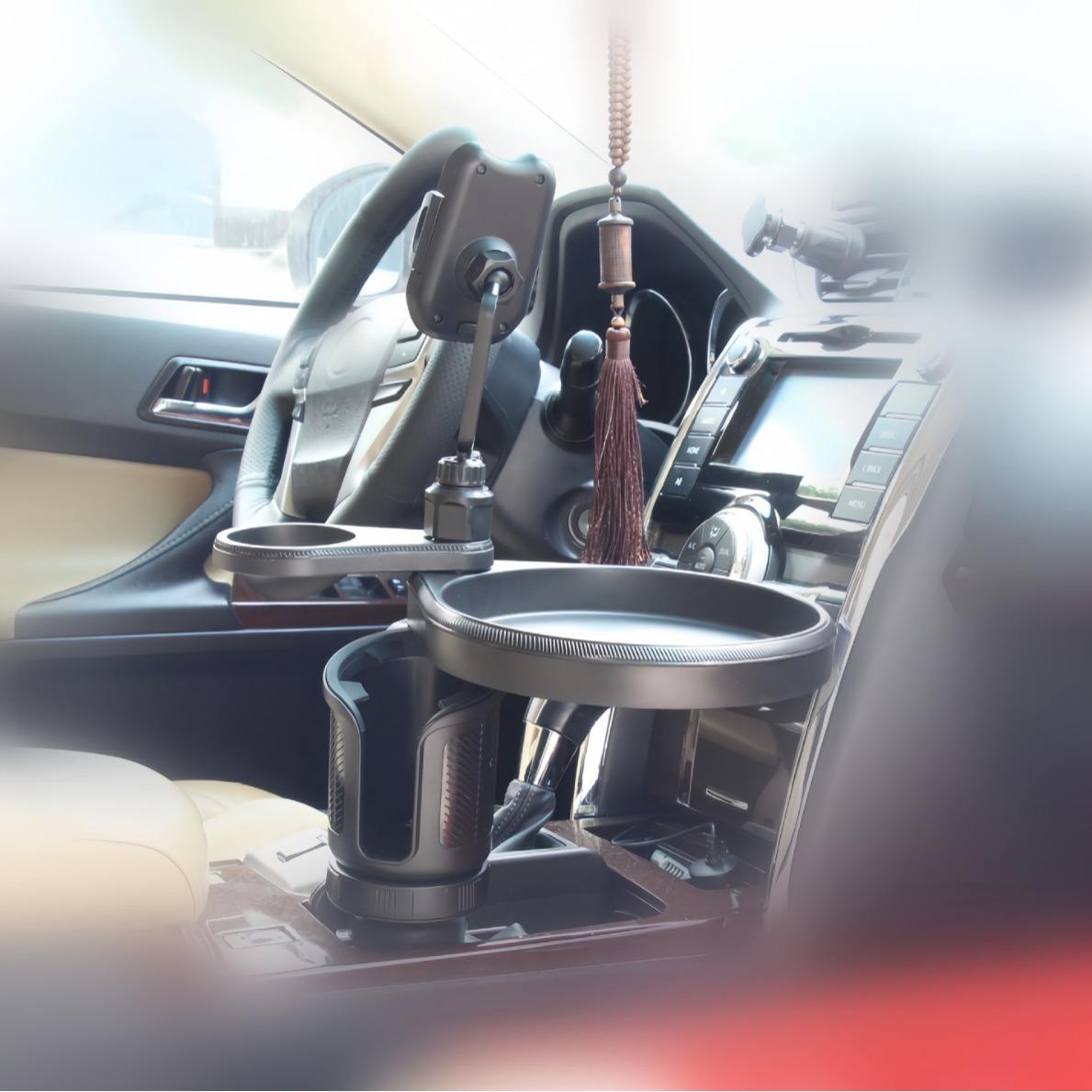 OEM LML014 T Multifunctio<i></i>nal 3 in 1 Car Cup Holder Phone Mount Food Tray - Shenzhen Shengyou Technol